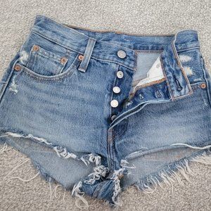 Levi's 501 Denim Ripped Shorts